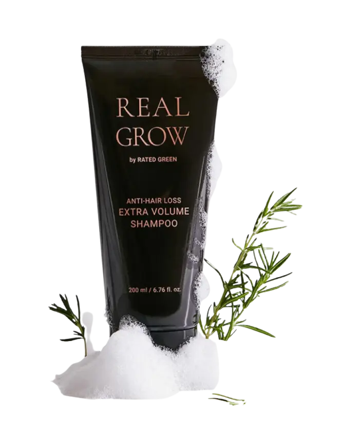 REAL GROW ANTI HAIR LOSS EXTRA VOLUME SHAMPOO ШАМПУНЬ ДЛЯ ОБЪЕМА ВОЛОС И ПРОФИЛАКТИКИ ВЫПАДЕНИЯ RATED GREEN REAL GROW ANTI HAIR LOSS EXTRA VOLUME SHAMPOO2