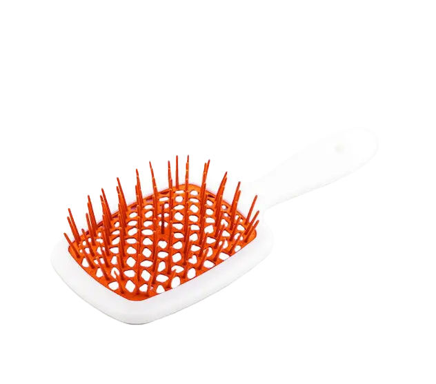 Расческа для волос, белый с оранжевым Janeke Superbrush 9см/21см оранжевая с белым23