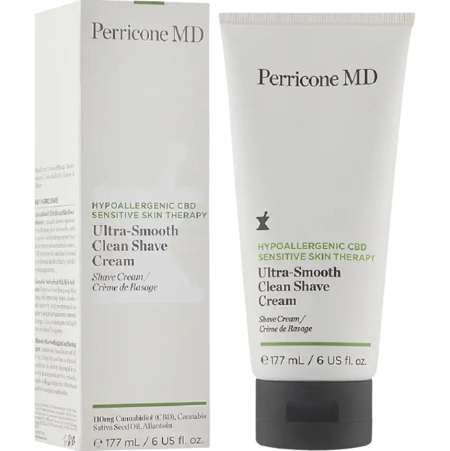 CBD  ULTRA-SMOOTH CLEAN SHAVE CREAM КРЕМ ДЛЯ БРИТЬЯ ДЛЯ ЧУВСТВИТЕЛЬНОЙ КОЖИ - 177 мл PERRICONE MD HYPOALLERGENIC CBD SENSITIVE SKIN THERAPY ULTRA-SMOOTH CLEAN SHAVE CREAM КРЕМ ДЛЯ БРИТЬЯ ДЛЯ ЧУВСТВИТЕЛЬНОЙ КОЖИ - 177 мл2