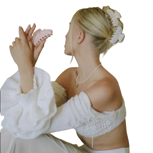 SWEETHEART CLIP IN PINK ANGEL FOOD - КРАБИК ДЛЯ ВОЛОС 